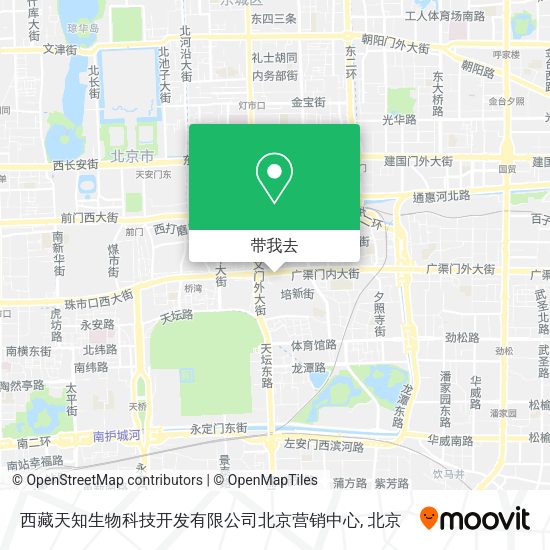 西藏天知生物科技开发有限公司北京营销中心地图