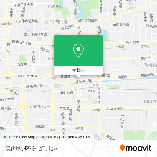 现代城小区-东北门地图