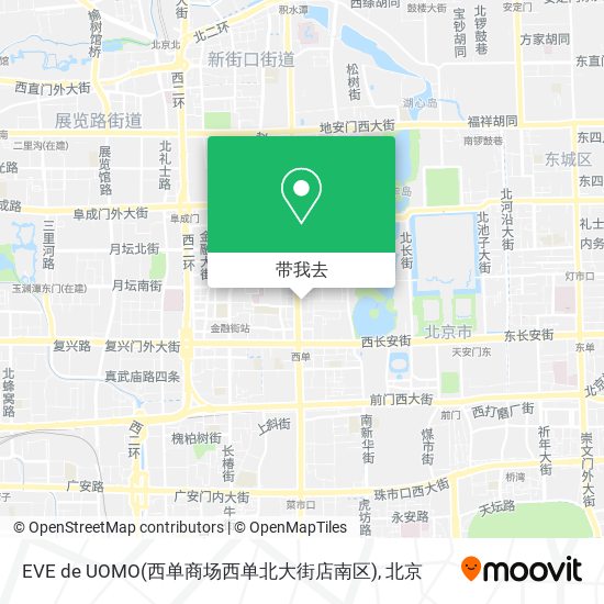 EVE de UOMO(西单商场西单北大街店南区)地图
