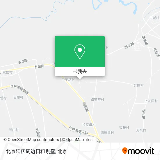 北京延庆周边日租别墅地图