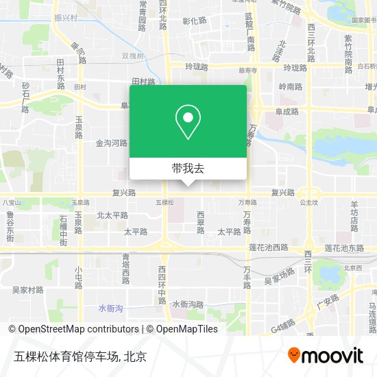 五棵松体育馆停车场地图