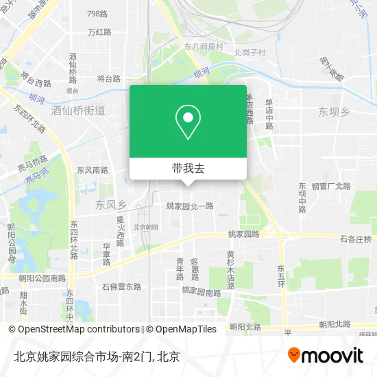 北京姚家园综合市场-南2门地图