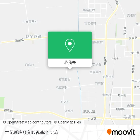 世纪新峰顺义影视基地地图