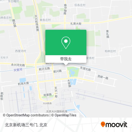 北京新机场三号门地图