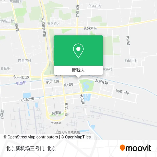 北京新机场三号门地图