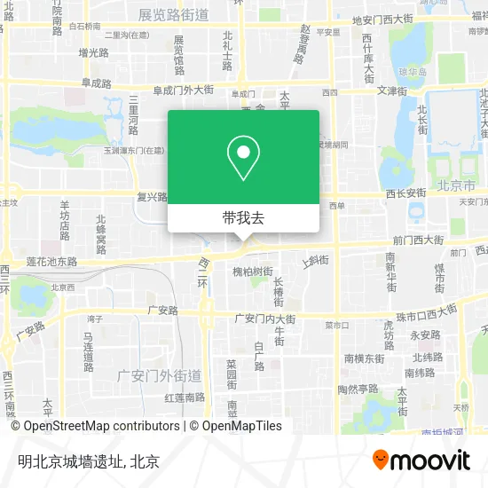 明北京城墙遗址地图