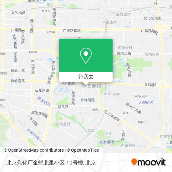 北京焦化厂金蝉北里小区-10号楼地图