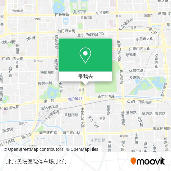 北京天坛医院停车场地图