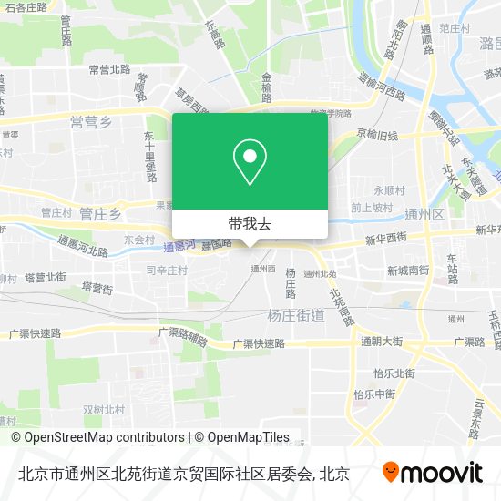 北京市通州区北苑街道京贸国际社区居委会地图