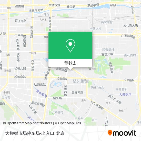 大柳树市场停车场-出入口地图