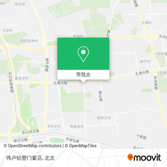 伟卢铝塑门窗店地图