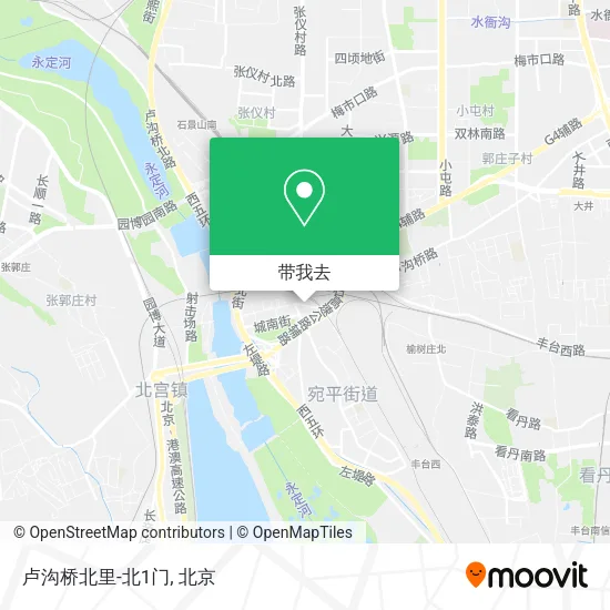 卢沟桥北里-北1门地图