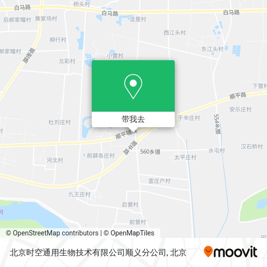 北京时空通用生物技术有限公司顺义分公司地图