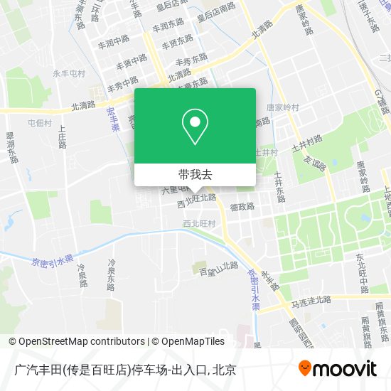 广汽丰田(传是百旺店)停车场-出入口地图