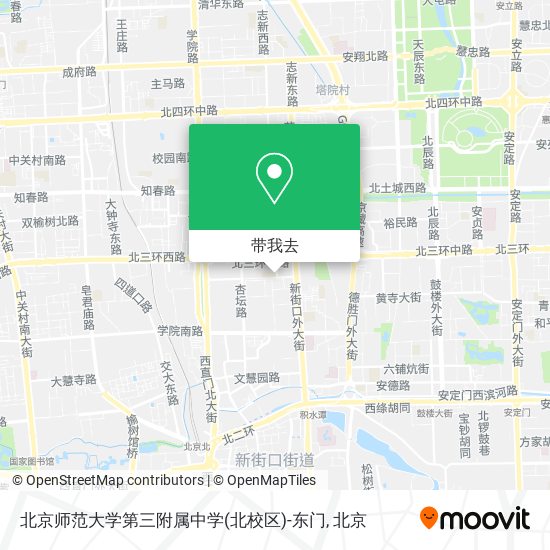 北京师范大学第三附属中学(北校区)-东门地图