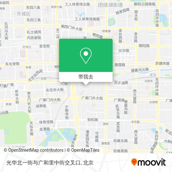 光华北一街与广和里中街交叉口地图