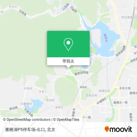 雁栖湖P5停车场-出口地图