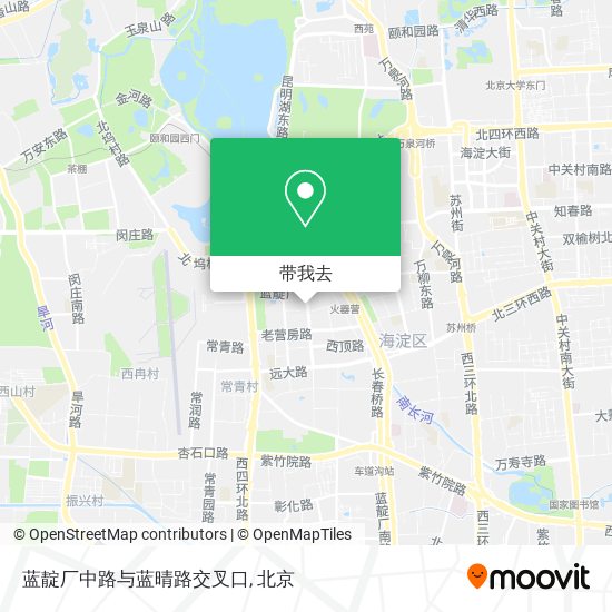 蓝靛厂中路与蓝晴路交叉口地图