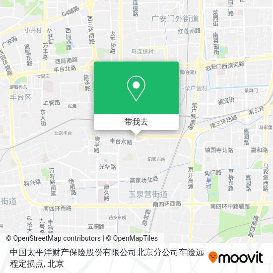 中国太平洋财产保险股份有限公司北京分公司车险远程定损点地图