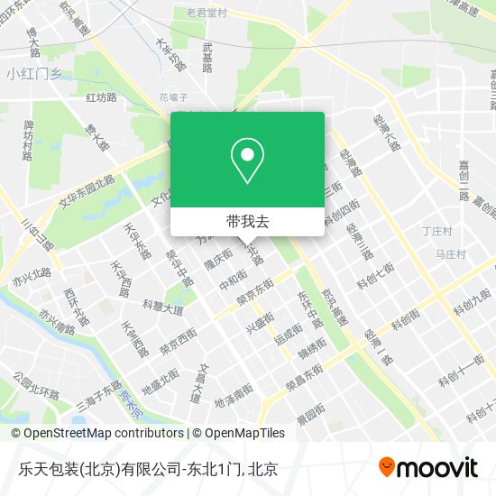 乐天包装(北京)有限公司-东北1门地图