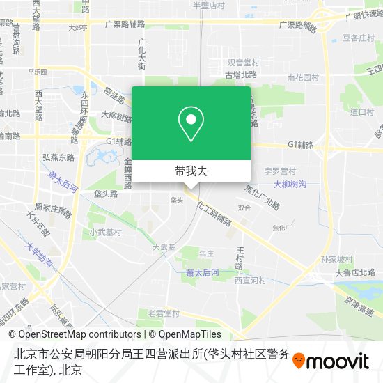 北京市公安局朝阳分局王四营派出所(垡头村社区警务工作室)地图