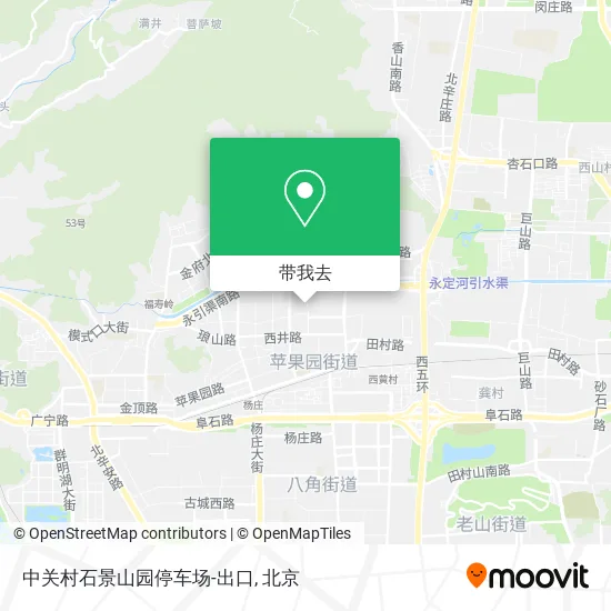 中关村石景山园停车场-出口地图