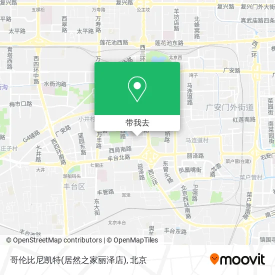 哥伦比尼凯特(居然之家丽泽店)地图
