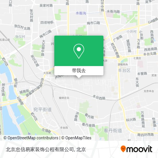北京忠信易家装饰公程有限公司地图