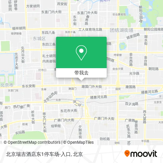 北京瑞吉酒店东1停车场-入口地图