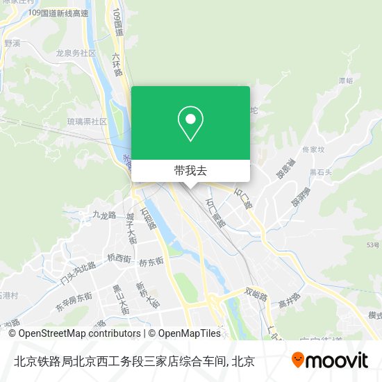 北京铁路局北京西工务段三家店综合车间地图
