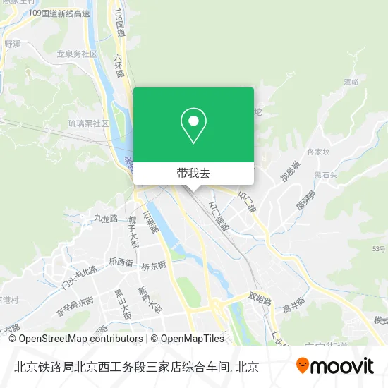 北京铁路局北京西工务段三家店综合车间地图