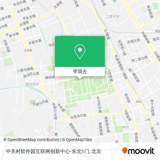中关村软件园互联网创新中心-东北1门地图