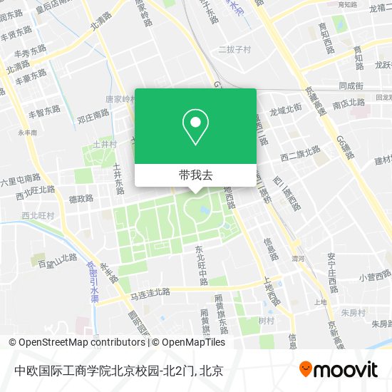 中欧国际工商学院北京校园-北2门地图