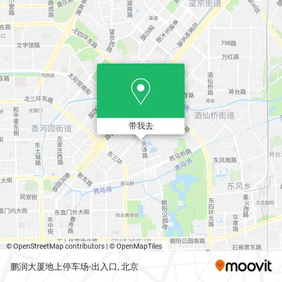 鹏润大厦地上停车场-出入口地图