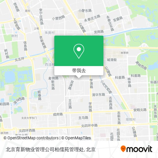 北京育新物业管理公司柏儒苑管理处地图