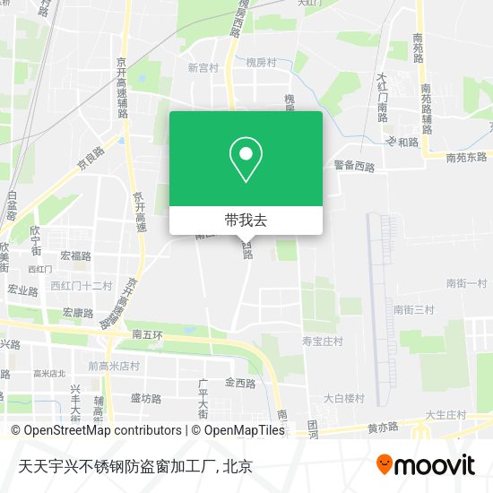 天天宇兴不锈钢防盗窗加工厂地图