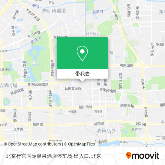 北京行宫国际温泉酒店停车场-出入口地图