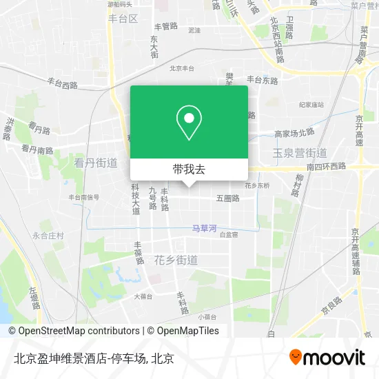 北京盈坤维景酒店-停车场地图