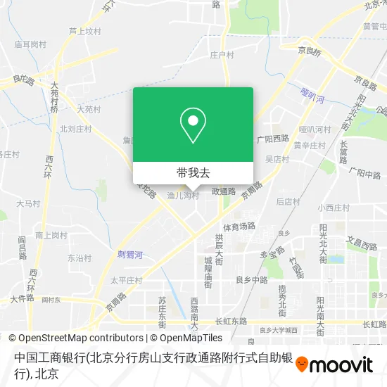 中国工商银行(北京分行房山支行政通路附行式自助银行)地图
