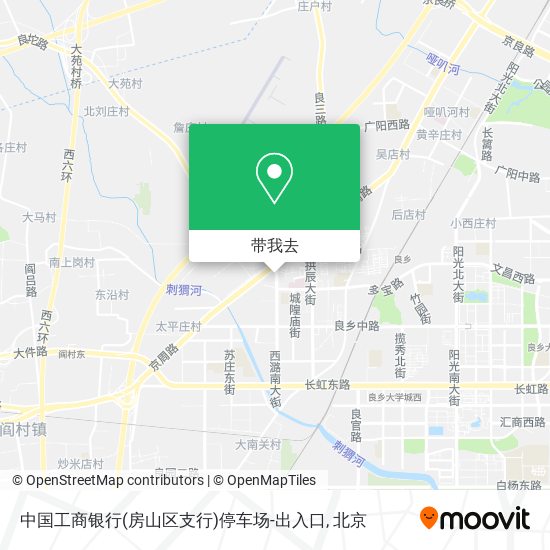 中国工商银行(房山区支行)停车场-出入口地图