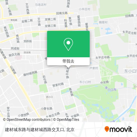 建材城东路与建材城西路交叉口地图