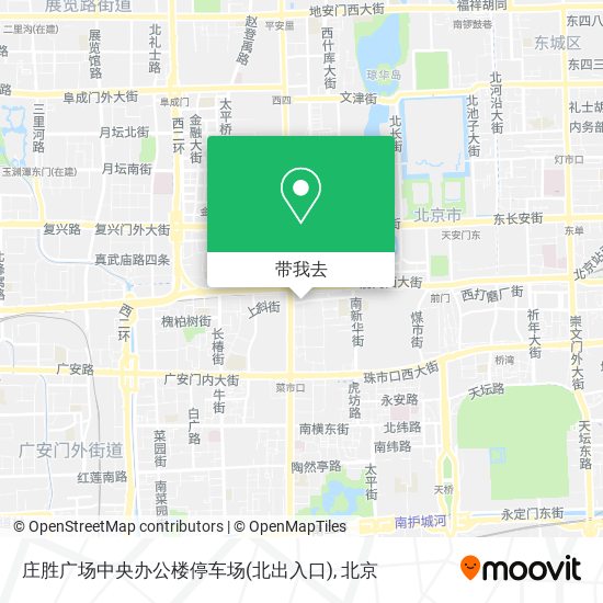 庄胜广场中央办公楼停车场(北出入口)地图