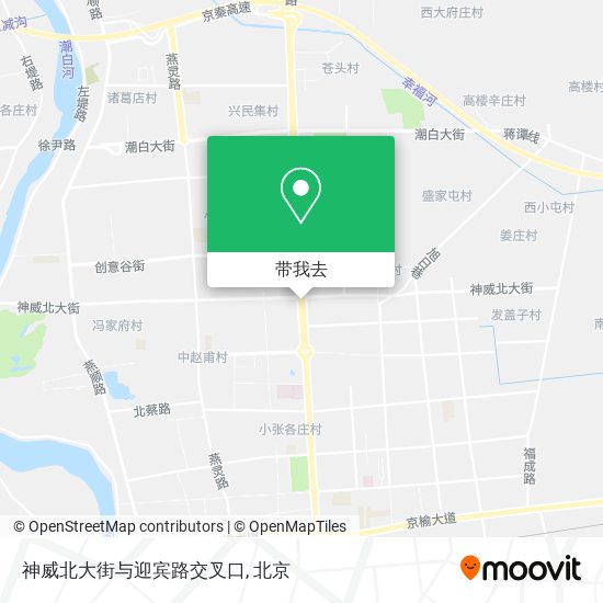 神威北大街与迎宾路交叉口地图