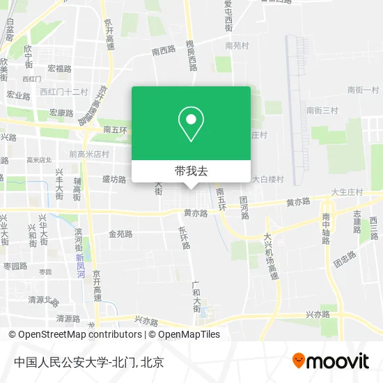 中国人民公安大学-北门地图