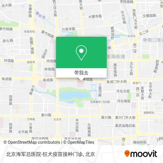北京海军总医院-狂犬疫苗接种门诊地图