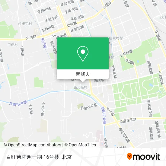 百旺茉莉园一期-16号楼地图