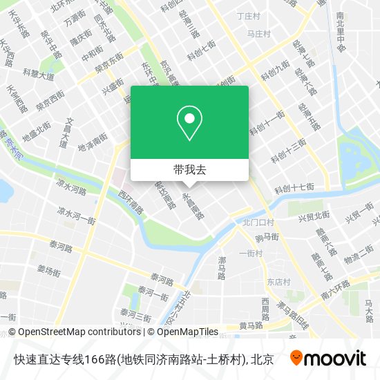 快速直达专线166路(地铁同济南路站-土桥村)地图