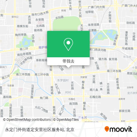 永定门外街道定安里社区服务站地图