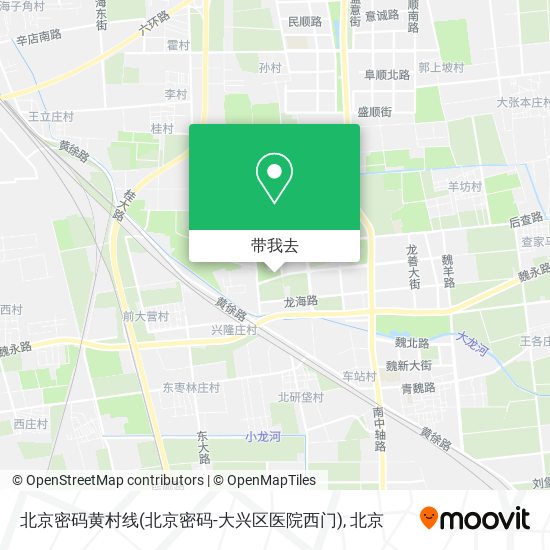 北京密码黄村线(北京密码-大兴区医院西门)地图