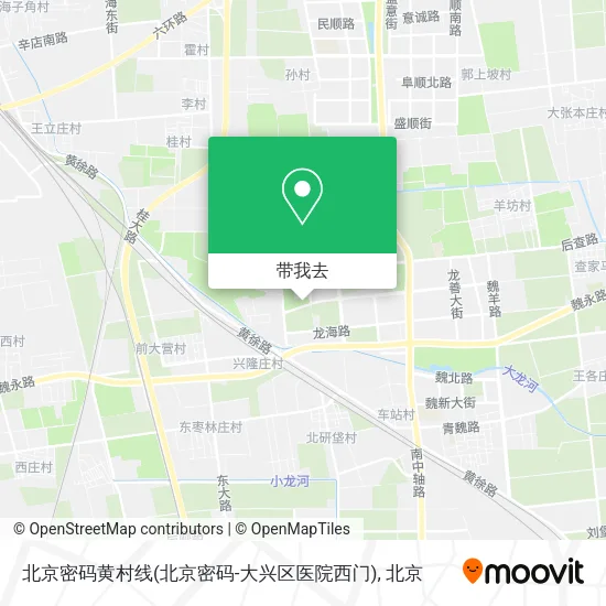北京密码黄村线(北京密码-大兴区医院西门)地图
